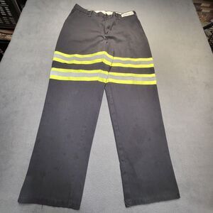 Cintas Work Pants Mens 33x30‎ Black Hi Vis Uniform Reflective Safety